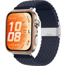 Sneezy Huawei Watch Fit 5 Pro Ile Uyumlu Metal Klipsli Solo Fiberlink Yumuşak Kumaş Örgü Kordon