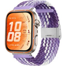 Sneezy Huawei Watch Fit 5 Pro Ile Uyumlu Metal Klipsli Solo Fiberlink Yumuşak Kumaş Örgü Kordon