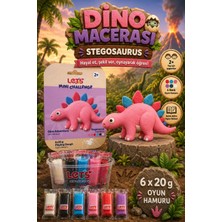 Let's Mini Changelle 5 Renk Dino Macerası Stegosaurus Oyun Hamuru 120G