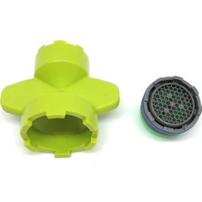 E.C.A Eca 18.5mm Luna Lavabo Batarya Gizli Perlatör ve Anahtarı Yeşil Renkli Özel Tasarım