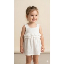 Çikoby Kız Çocuk Dokuma Bebe Elbise CKB-500555