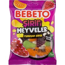 Bebeto Şirin Meyveler Yumuşak Şeker Jelibon 80 G  3 Adet