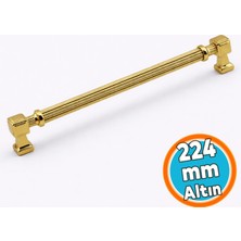 Nzb Mobilya Çekmece Mutfak Dolabı Dolap Kapak Kulpları Kulbu Altın Çizgi Metal Kulp 224 mm 22.4 cm