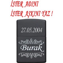 UltraMint Kişiye Özel Lazer Isim Baskılı Metal Benzinli Çakmak