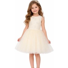 Nk Kids Kız Çocuk Yapraklı Elbise NK-71514