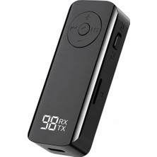 Microcase Bluetooth 5.3 Alıcı Verici Aux Adaptör Tx Rx Kablosuz Araç Ses Sistemi ve Hoparlör Dönüştürücü AL5780