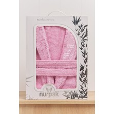 Nurpak  Nurpak Bambu Tekli Bornoz - Parlak Pembe