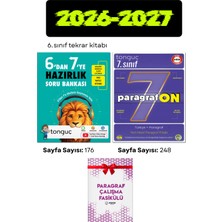 Tonguç Akademi 6'dan 7'ye Hazırlık Kitabı + 7. Sınıf Paragrafon Türkçe 400 Sayfa Eğitim Seti