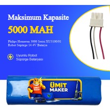 Ümit Maker Philips Homerun 3000 Serisi XU3100/01 Robot Süpürge 5000 Mah Batarya