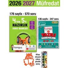 Tonguç Akademi 4'ten 5'e Hazırlık Kitabı 2026 Yaz Tatili 2027 5. Sınıf Yazılı Denemeleri 1. Dönem