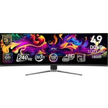 MSI Yenilenmiş 49" Mpg 491CQPX Qd-Oled 5120X1440 (Dqhd) Curve 1800R Qd-Oled 240HZ 0.03MS G-Sync Compatıble Gamıng Monıtor