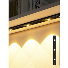 Ultras Pera 40 cm 4W Hareket Sensörlü Şarjlı Taşınabilir LED Cabinet Tezgah Üstü Siyah Kasa