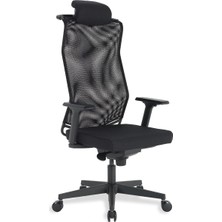 Bürosit File 9 Başlıklı Yönetici Koltuğu Plastik Malzeme ile Tekerlekli ve Ergonomik Tasarım