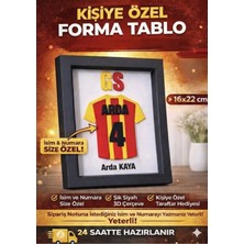 3Dikili Design Kişiye Özel Taraftar Forma Tablo – Isimli ve Numaralı 3D Baskı Çerçeveli Taraftar Hediyesi