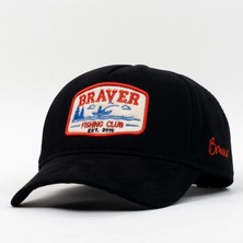 Braver Fishing Club Nakışlı Gabardin Şapka Blkred