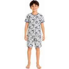 Tenra Erkek Çocuk Pamuklu Şortlu Pijama Takımı 3-12 Yaş