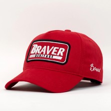 Braver Heritage Nakışlı Gabardin Şapka Redwht