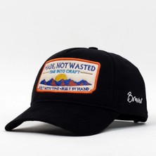 Braver Made Not Wasted Nakışlı Gabardin Şapka Blkblu
