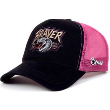 Braver Kobra Yılan Nakışlı Trucker Şapka