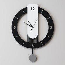 Decotimex Aura Duvar Saati 40X54 (Siyah-Beyaz-Krom)