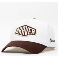 Braver Nakışlı Gabardin Şapka Whtbrw