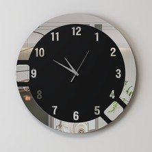 Decotimex Velvet Duvar Saati 45X45 (Siyah-Krom)