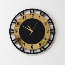 Decotimex Mirage Duvar Saati 40X40 (Siyah-Gold)