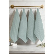 Coton Delux Mira 4'lü Mutfak ve El&yüz Havlu Seti 40X60 cm | %100 Pamuk Kurulama Bezi | Yumuşak & Emici