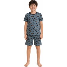 Tenra Erkek Çocuk Pamuklu Şortlu Pijama Takımı 3-12 Yaş