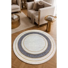 Chilai Home Bestıe Çap Makinede Yıkanabilir Kaymaz Taban Leke Tutmaz Dijital Salon Halısı Çap Mutfak Halısı ve Yolluk