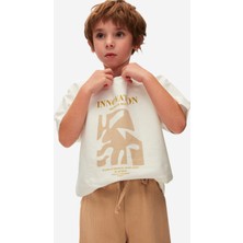NK 04-08 Yaş Ereke Çocuk T-Shirt Pantolon Takım - Camel