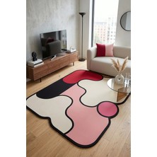 Chilai Home Woven Pembe Makinede Yıkanabilir Kaymaz Taban Leke Tutmaz Dijital Salon Halısı Mutfak Halısı ve Yolluk
