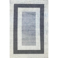 Chilai Home Strawo Grey Makinede Yıkanabilir Kaymaz Taban Leke Tutmaz Dijital Salon Halısı Mutfak Halısı ve Yolluk