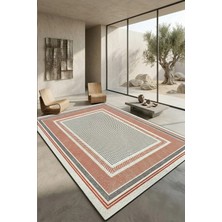 Chilai Home Orange Wicker Makinede Yıkanabilir Kaymaz Taban Leke Tutmaz Dijital Salon Halısı Mutfak Halısı ve Yolluk