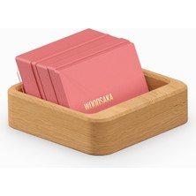 Gobi Kartvizitlik - Küçük - Tekli | Meşe Ağacından Masaüstü  Kartvizit Kutusu | Woodsaka