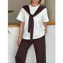 Floral Fashion Fular Detaylı Alt Üst Takım
