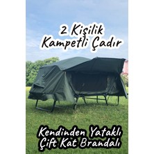 Efsane KAMP - Portatif Kampetli Fonksiyonel Çadır 2 Kişilik - Asker Yeşili