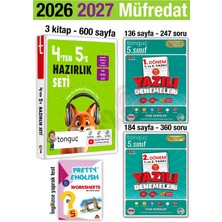 Tonguç Akademi 4'ten 5'e Hazırlık Seti 2026 Yaz Tatili 5. Sınıf 2027 1.2. Dönem Yazılı Denemeleri 5 Kitap