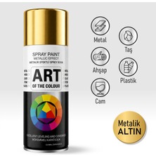 Badem10 Metalik Altın Prof. Sprey Boya Metal Ahşap Taş Plastik ve Cam Yüzeylere Uygun Spray Boya 400 ml