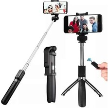 Alkasaz Selfie Çubuğu Tripod Bluetooth Kumandalı Selfie Çubuğu Telefon Tutucu