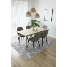 Chilai Home Ted Makinede Yıkanabilir Kaymaz Taban Leke Tutmaz Dijital Salon Halısı Mutfak Halısı ve Yolluk