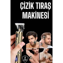 Alkasaz Tıraş Makinesi Şarjlı Profesyonel Saç Kesme Makinesi Gold Çizik Tıraş