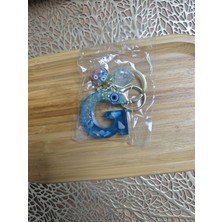 Moda Harf  Anahtarlık (G Harfi) Deniz Kabuklu ve Nazarlıklı
