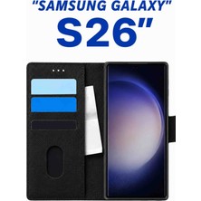 Upeka Samsung Galaxy S26 Kılıf Kumaş Desenli Cüzdanlı Standlı Kapaklı Kılıf