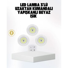 Alkasaz Kablosuz Gün Işığı 3’lü LED Spot Lamba Kumandalı
