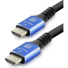 Marsilyan Fiber Optik HDMI 2.1 Kablo 8k UHD 60 Hz Od 8.0 mm 1.5 M - Siyah Mavi HDX2044