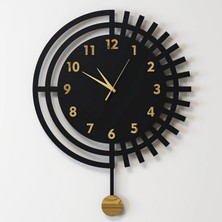 Decotimex Zenith Duvar Saati 45X59 (Siyah-Gold)