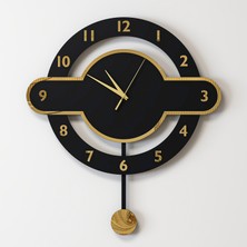 Decotimex Eternity Duvar Saati 45X50 (Siyah-Gold)