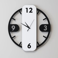 Decotimex Milano Duvar Saati 45X41 (Siyah-Beyaz-Krom)
