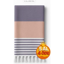Calmera Natura Peştemal | Pamuk - Doğal Saçaklı | Plaj, Havuz, Spa, Hamam, Sauna, Spor, Seyahat Havlusu - Somon